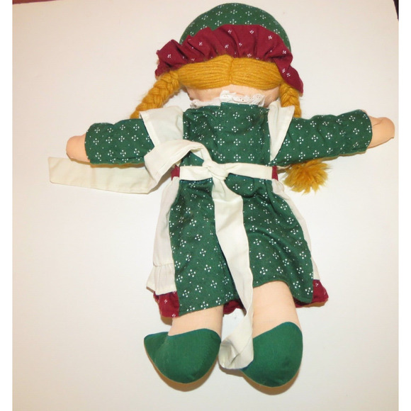 Christmas Rag Dolls Hallmark Cards Inc. Vintage 1981 1985 Red Green Dresses 16" - Picture 14 of 16